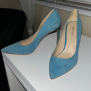 Nine West light blue heels